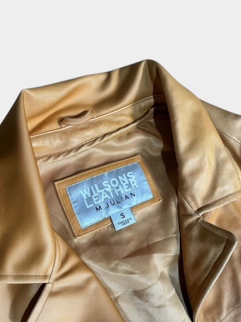 Wilsons Leather M. Julian Tan Leather Jacket Size S